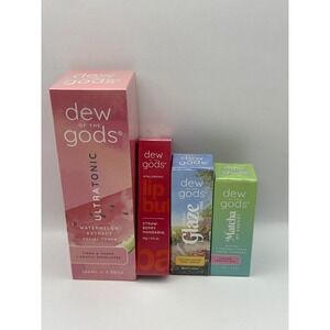 Dew of the Gods Skincare Set Ultratonic Lip Butter Glaze My Energy NWT Sealed